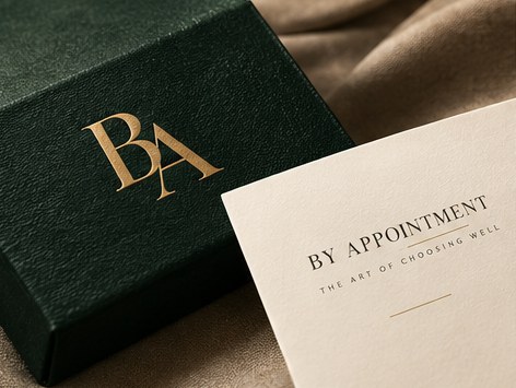 Green box with gold BA monogram