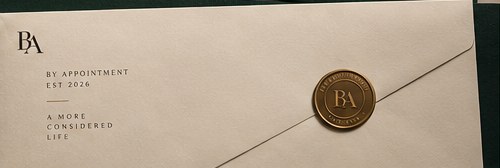 Envelope with a BA wax seal